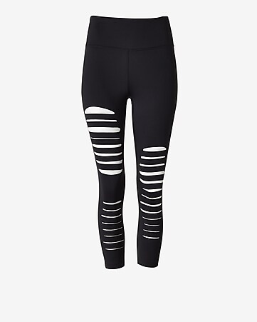 Exp Core Pieced Mesh Compression Leggings | Express
