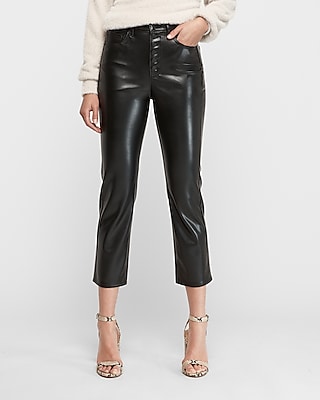 leather pants with button