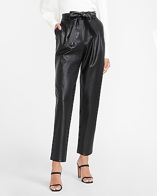 Express high waisted sash tie ankle pant