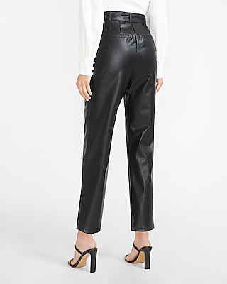 super high waisted leather pants