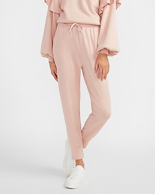 high waisted cuffed joggers