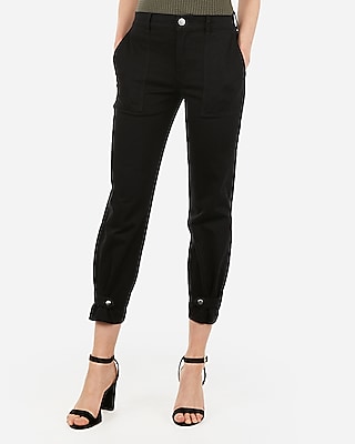 black high waisted utility pants