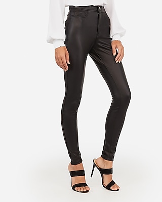 five pocket faux leather leggings