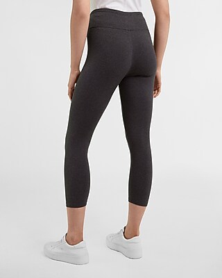 High Waisted Cropped Crossover V Waistband Leggings - image 3