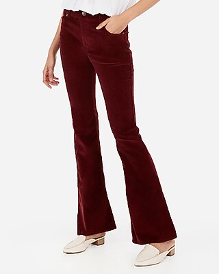 high waisted cord flares