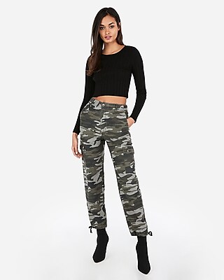 camo jeans women's high waisted