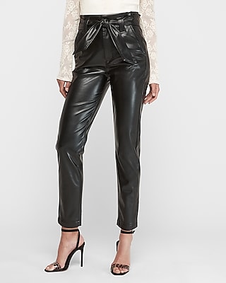 paperbag leather pants