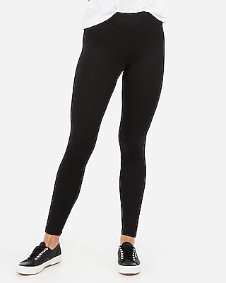 black leggings with red stripe down the side