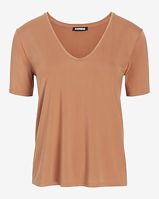 Silky Skimming V-Neck Tee