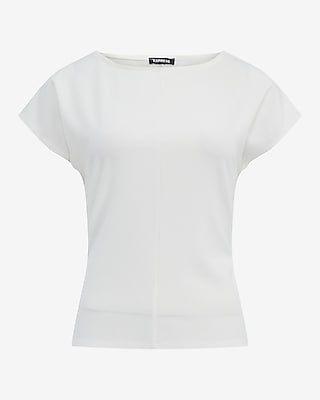Crepe Drop Shoulder Short Sleeve Tee - image 5