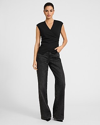 Crepe V-Neck Wrap Front Tank - image 4