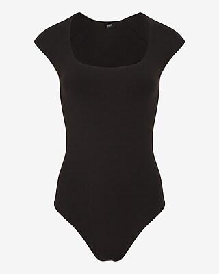 Body Contour High Compression Scoop Neck Cap Sleeve Bodysuit