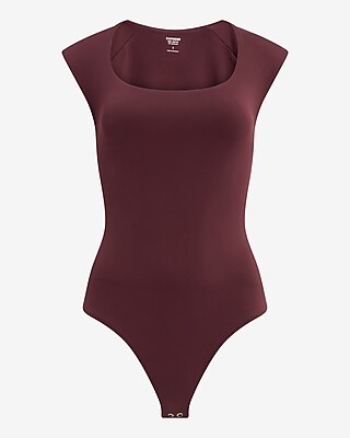 Body Contour High Compression Scoop Neck Cap Sleeve Bodysuit