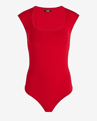 Body Contour High Compression Scoop Neck Cap Sleeve Bodysuit