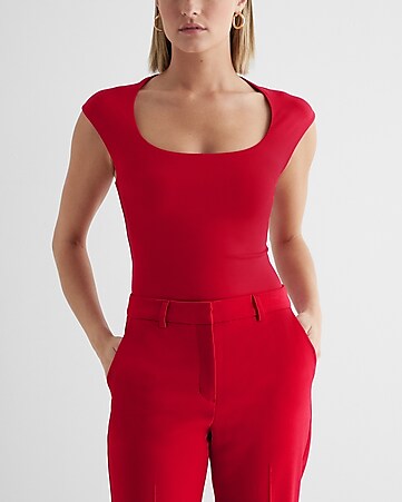 Buy Zivame Upper Body Shaping Sleeveless Bodysuit-Red at Rs.1495 online