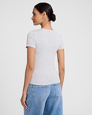 Supersoft Fitted V-Neck Double Layer Tee