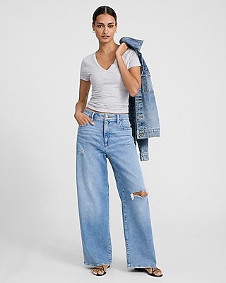 Supersoft Fitted V-Neck Double Layer Tee