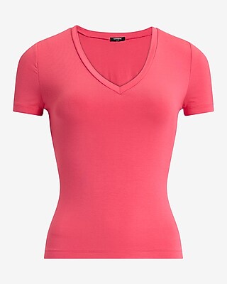 Supersoft Fitted V-Neck Double Layer Tee