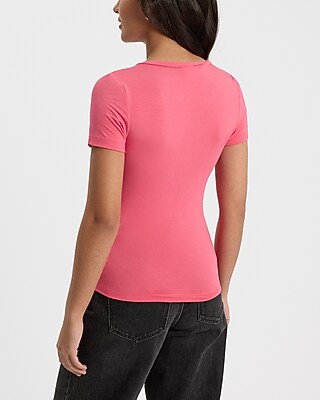 Supersoft Fitted V-Neck Double Layer Tee