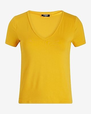 Supersoft Fitted V-Neck Double Layer Tee