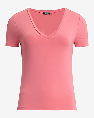 Supersoft Fitted V-Neck Double Layer Tee