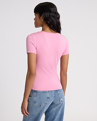 Supersoft Fitted V-Neck Double Layer Tee