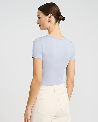 Supersoft Fitted V-Neck Double Layer Tee