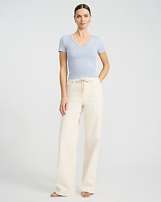 Supersoft Fitted V-Neck Double Layer Tee