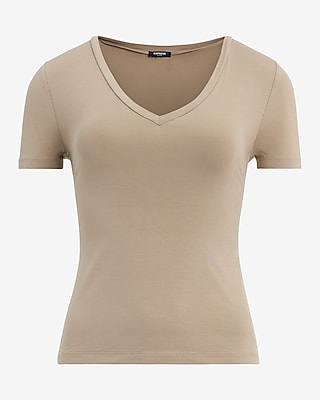 Supersoft Fitted V-Neck Double Layer Tee