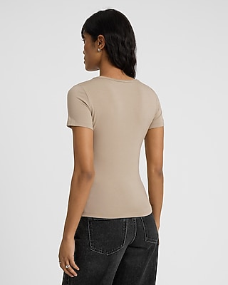 Supersoft Fitted V-Neck Double Layer Tee