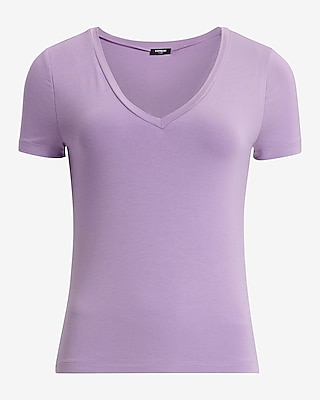 Supersoft Fitted V-Neck Double Layer Tee