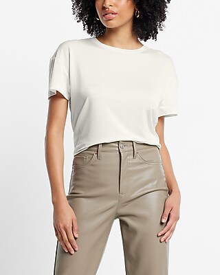 Supersoft Relaxed Crew Neck Tee | Express