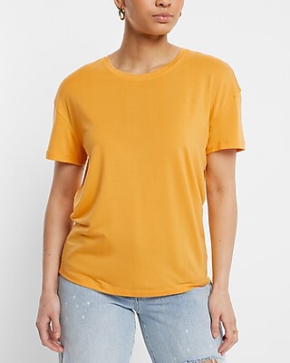 Supersoft Relaxed Crew Neck Tee | Express