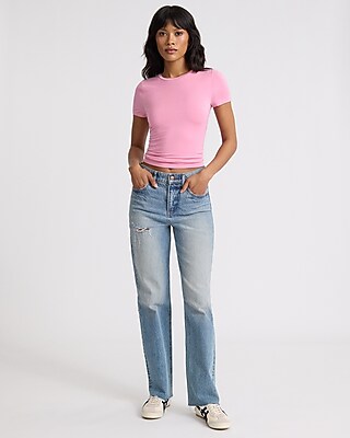 Supersoft Fitted Double Layer Crew Neck Tee