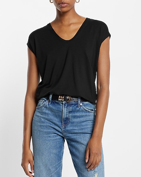 Supersoft Relaxed Scoop Neck Tunic Tee | Express Supersoft Relaxed Scoop Neck Tunic Tee | Express