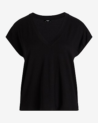 Supersoft Linen-Blend Skimming V-Neck Tee
