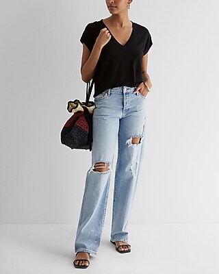 Supersoft Linen-Blend Skimming V-Neck Tee
