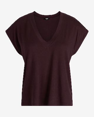 Supersoft Linen-Blend Skimming V-Neck Tee