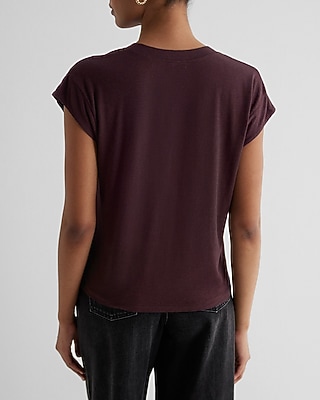 Supersoft Linen-Blend Skimming V-Neck Tee