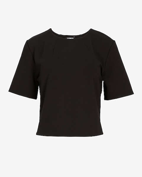 Skimming Ponte Boxy Tee | Express Skimming Ponte Boxy Tee | Express