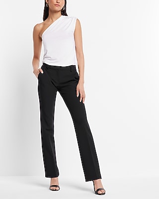 Relaxed Pleated One Shoulder Tailored Tee