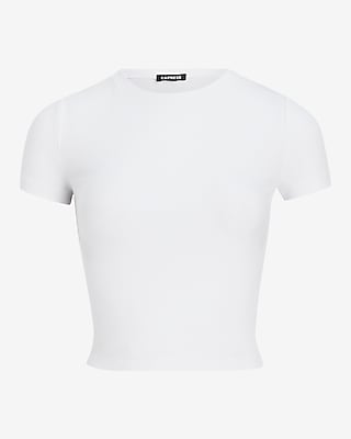 Essential Fitted Ribbed Crew Neck Short Sleeve Baby Tee