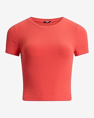 Essential Fitted Ribbed Crew Neck Short Sleeve Baby Tee