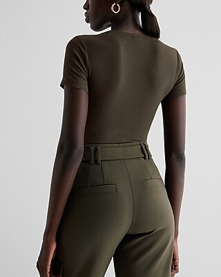 Essential Fitted Ribbed Crew Neck Short Sleeve Baby Tee