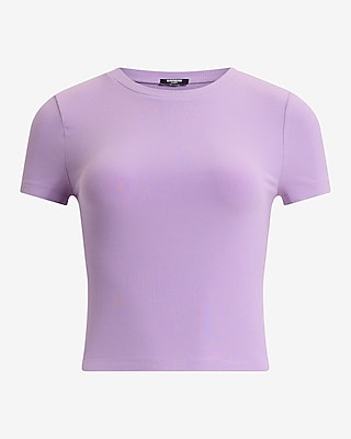 Essential Fitted Ribbed Crew Neck Short Sleeve Baby Tee