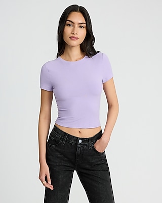 Essential Fitted Ribbed Crew Neck Short Sleeve Baby Tee