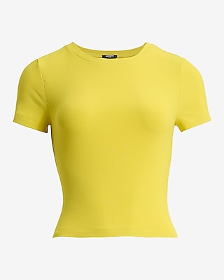 Essential Fitted Ribbed Crew Neck Short Sleeve Baby Tee