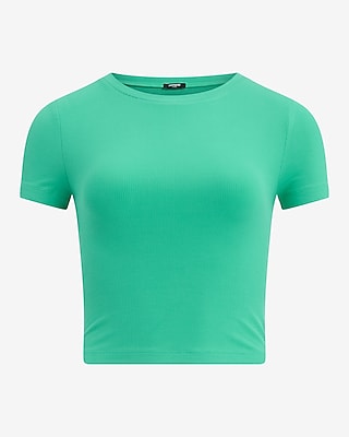 Essential Fitted Ribbed Crew Neck Short Sleeve Baby Tee