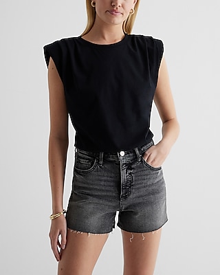 Crew Neck Padded Shoulder Muscle Tee