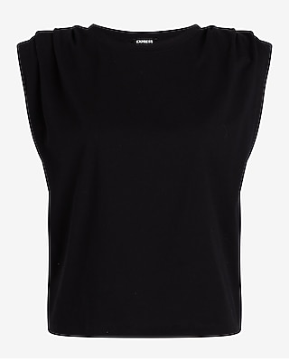 Crew Neck Padded Shoulder Muscle Tee